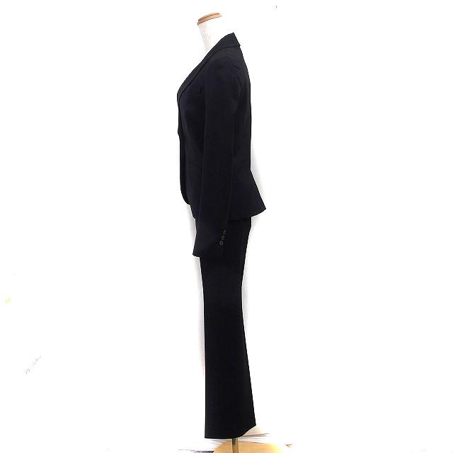 【美品】Theory セオリー パンツスーツ ビジネス ブラック フォーマル theory（セオリー） パンツスーツ テーラードジャケット フレア