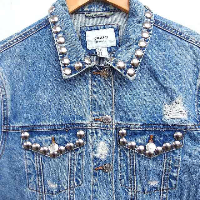 FOREVER21（フォーエバー21） スタッズ付き Gジャン ジージャン デニム