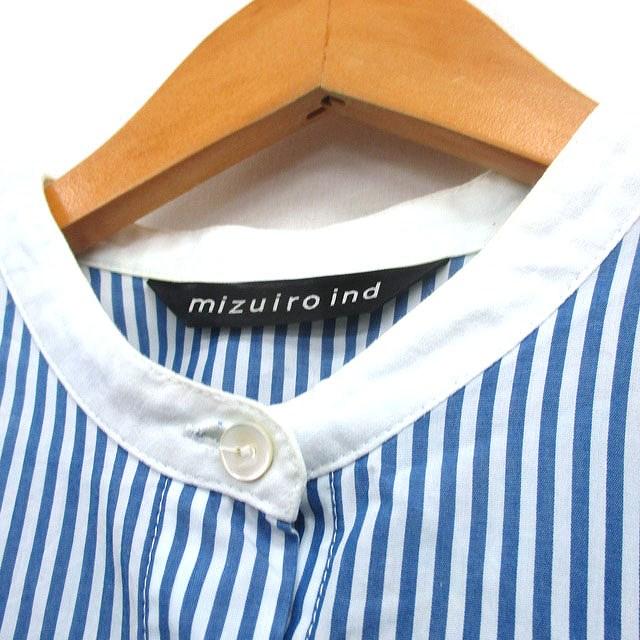 ミズイロインド mizuiro ind シャツ ワンピース ロング 五分袖 