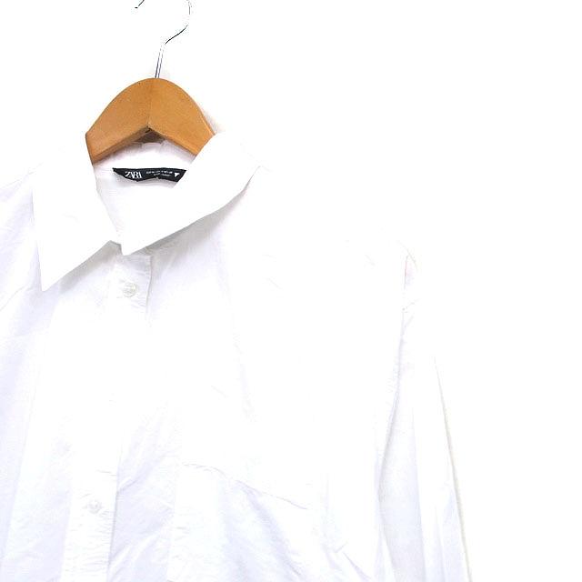 新品☆ZARA ザラ トップス付きオーバーサイズシャツ ZARA - ZARA 新品タグ付けオープンバック オーバーサイズシャツS M 9号