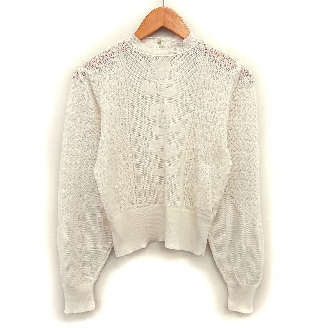 ZARA（ザラ） 透かし編み ニット セーター リブ クロップド レース 