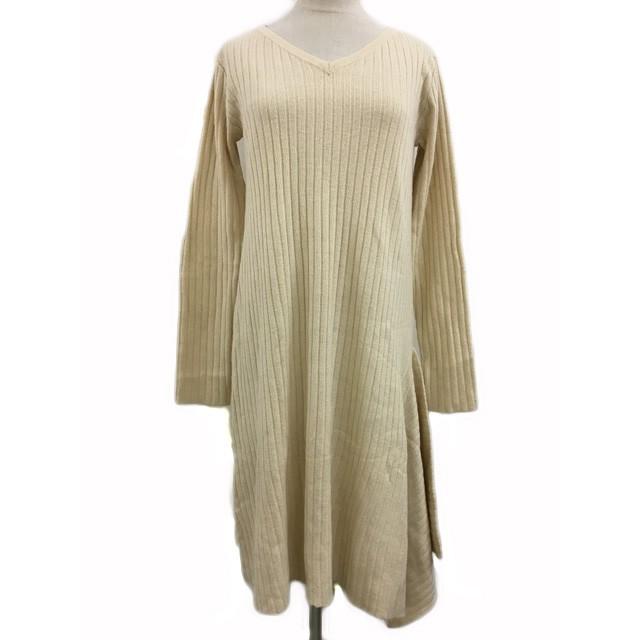中古 マーキュリーデュオ Mercuryduo ワンピース ニット ミモレ丈 リブ Vネック アシンメトリー 長袖 F ベージュ レディース ベクトル 古着 173 ブランド古着販売のベクトル 通販 Yahoo ショッピング