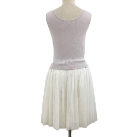 中古 マーキュリーデュオ Mercuryduo ワンピース ニット ひざ丈 チュール レース ノースリーブ F 紫 白 パープル ホワイト レディース ベクトル 古着 173 ブランド古着販売のベクトル 通販 Yahoo ショッピング