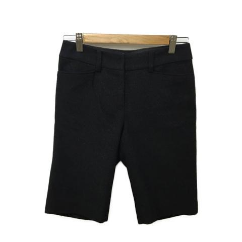中古 ナチュラルビューティーベーシック Natural Beauty Basic パンツ ハーフ キュロット ラメ Xs 黒 ブラック レディース 希少