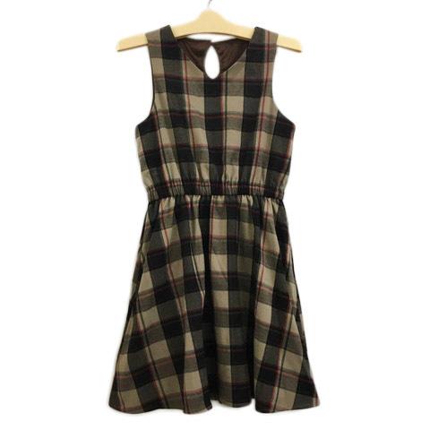 中古 イングファースト Ingni First ワンピース フレア ミニ チェック ウエストゴム ノーリーブ 160 茶 ベージュ ブラウン キッズ ベクトル 古着 173 ブランド古着販売のベクトル 通販 Yahoo ショッピング