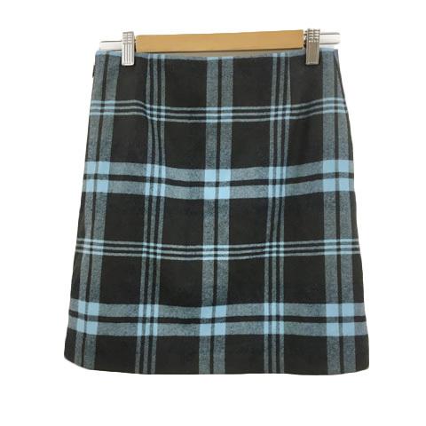 アンタイトル UNTITLED スカート 台形 タイト ミニ チェック ウール 1  