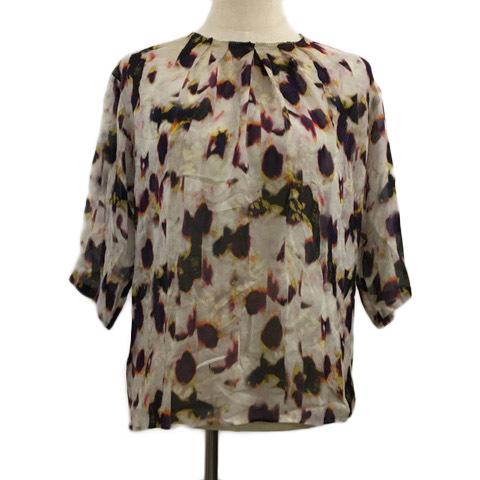 ポールスミス Paul Smith カットソー ブラウス プルオーバー クルーネック 総柄 七分袖 42 紫 黄 パープル イエロー レディース 173 ブランド古着販売のベクトル 通販 Yahoo ショッピング