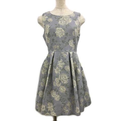 ダズリン Dazzlin ワンピース フレア ミニ 花柄 ジャガード ノースリーブ S 紫 白 パープル ホワイト レディース 173 ブランド古着販売のベクトル 通販 Yahoo ショッピング