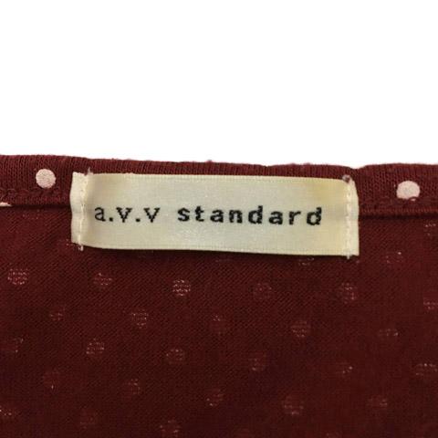 アー・ヴェ・ヴェスタンダード ミッシェルクラン a.v.v standard カットソー Tシャツ プルオーバー プリント ドット 水玉 ラインストーン｜vectorpremium｜05