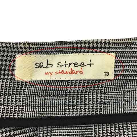サブストリート SAB STREET My standard パンツ ショート ハーフ キュロット グレンチェック ラメ13 グレー 黒 ブラック レディース｜vectorpremium｜09