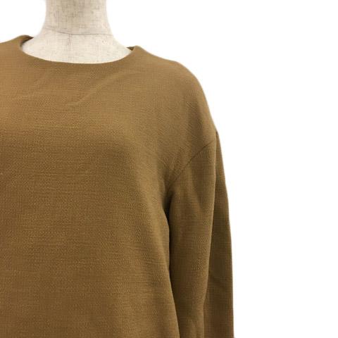 ラウラ Laula ワンピース Iライン ミニ ウール 無地 長袖 FREE 茶  