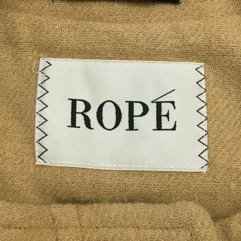 ロペ ROPE コート ポンチョ ケープ ノーカラー 比翼仕立て 無地 七分袖 36 ベージュ レディース｜vectorpremium｜05