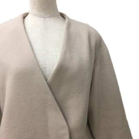 ローズバッド ROSE BUD コート ノーカラー ロング 無地 Vネック 