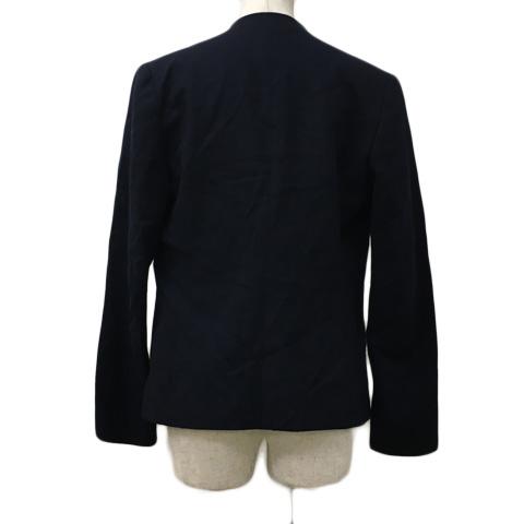 theory luxe セオリーリュクス ジャケット ノーカラー 前開き 無地 肩