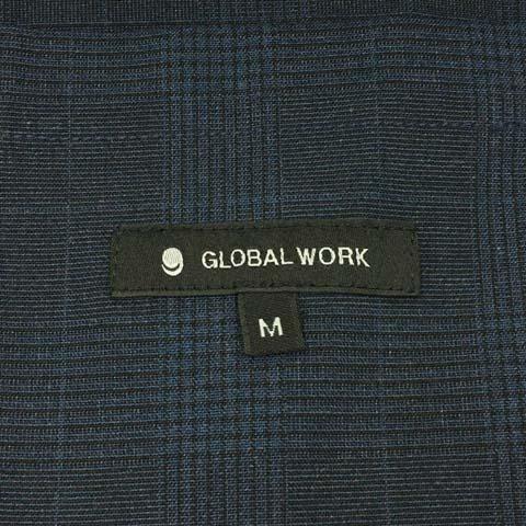グローバルワーク GLOBAL WORK ジャケット テーラード シングル 薄手 チェック 長袖 M 紺 ネイビー メンズ｜vectorpremium｜05