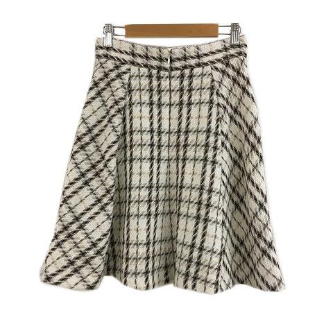 リランドチュール Rirandture スカート フレア ミニ チェック ツイード