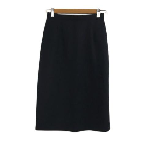 キース KEITH スカート タイト 膝丈 ウール 無地 スリット 36 黒