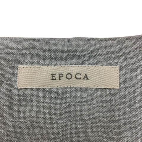 エポカ EPOCA ジャケット ノーカラー 肩パッド 薄手 無地 長袖 40 グレー 緑 グリーン レディース｜vectorpremium｜05