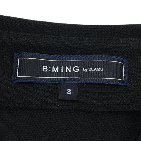 ビーミングバイビームス B:MING LIFE STORE by BEAMS ポロシャツ ボタンダウン 無地 メッシュ 半袖 S 黒 ブラック メンズ｜vectorpremium｜05