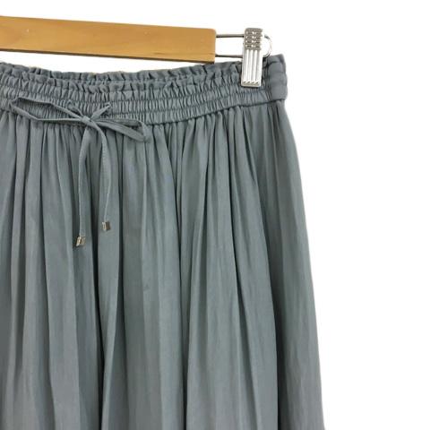 グローバルワーク GLOBAL WORK スカート フレア ギャザー ロング 無地  