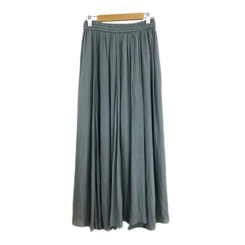 グローバルワーク GLOBAL WORK スカート フレア ギャザー ロング 無地  