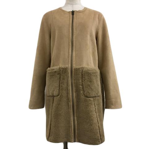 ★美品★VICKY ビッキー　ファー付き　ムートンコート　M ベージュ系 ベージュ 毛皮コート VICKY フェイクムートン リアルファー 美品