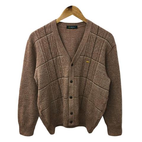 ゴールデンベア GOLDEN BEAR カーディガン ニット Vネック 刺繍 ロゴ