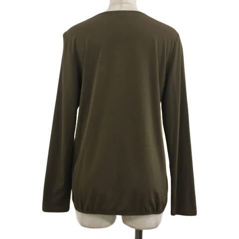 【新品タグ付】ビームス デミルクス★ブラウス サイズ38 緑系 Vネック&amp;おしゃれなバイカラー♪定価16,000円！z10563 Demi-Luxe BEAMS（デミルクス ビームス）のブラウス・プルオーバー通販