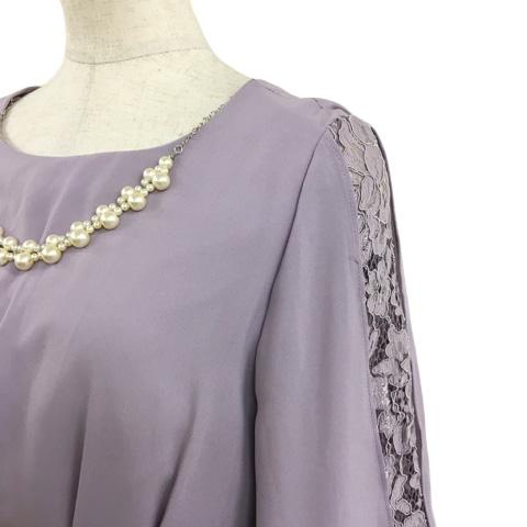 axes femme アクシーズファム ワンピース ドレス フレア 膝丈 無地 