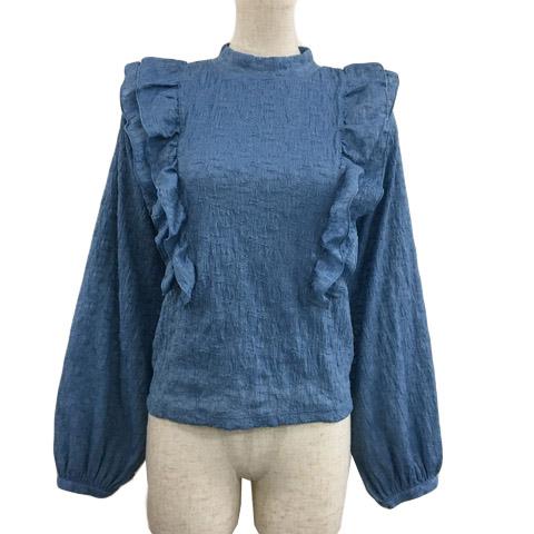 MOUSSY（マウジー） ブラウス カットソー プルオーバー スタンドカラー 