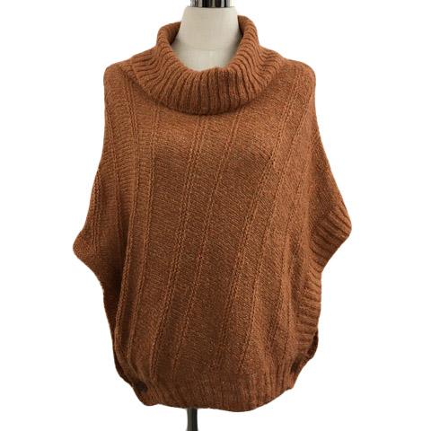 ストラ Stola. ポンチョ ベスト ニット プルオーバー オフタートル