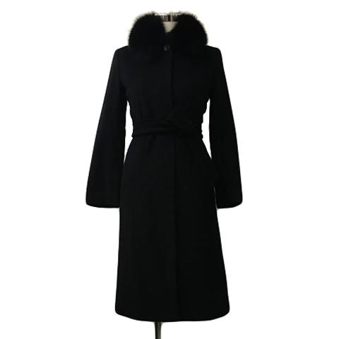 J&R フォックスファーアンゴラコート黒M