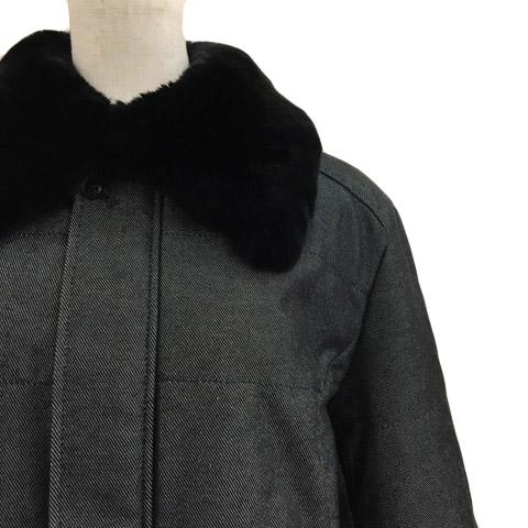 美品☆ KEITH キース ロングコート ステンカラーコート ファー襟付き