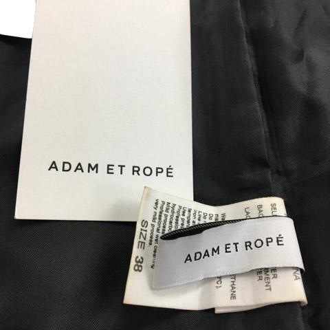 【中古】未使用品 アダムエロペ フォーマル ワンピース ドレス Iライン ひざ丈 レース フレアスリーブ 長袖 38 黒 ADAM ET ROPE'（アダムエロペ） 未使用品 フォーマル ワンピース