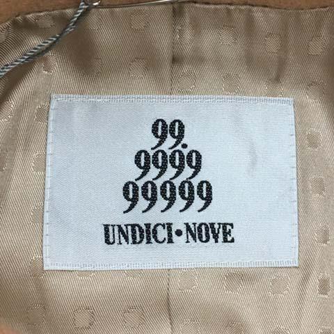 ウンディッチノーベ UNDICI NOVE コート スタンドカラー 無地 ウール 