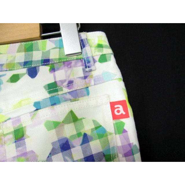 アルチビオ archivio ゴルフ パンツ チェック ボタニカル 38 青