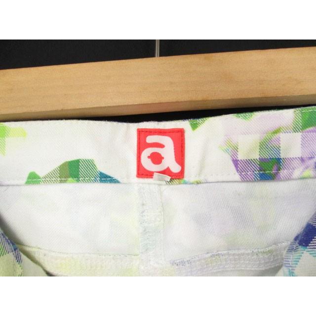 アルチビオ archivio ゴルフ パンツ チェック ボタニカル 38 青