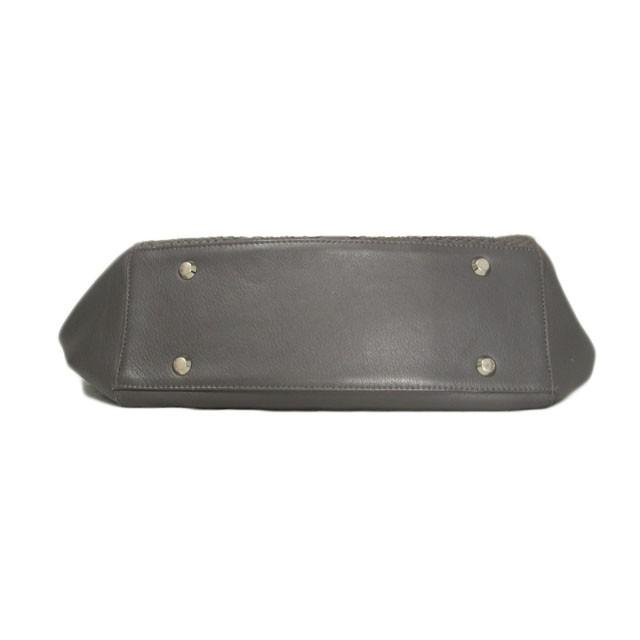 ナガタニ NAGATANI ハンドバッグ トート レザー パイソン グレー  