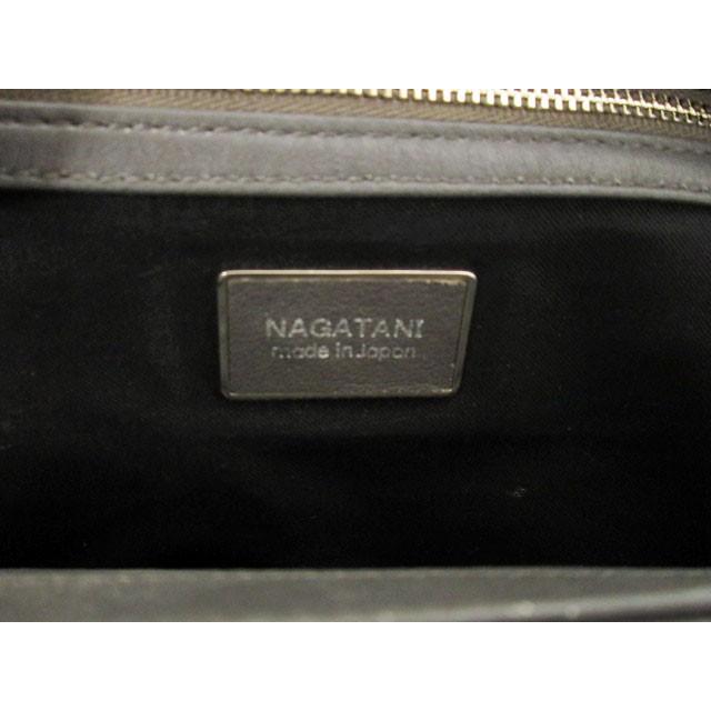 【美品】NAGATANI　ハンドバッグ　グレー　本革　シボ革　高級　フォーマル 美品】NAGATANI ハンドバッグ グレー 本革 シボ革 高級 フォーマル