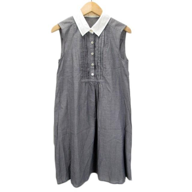 中古 ハッシュアッシュ Hushush ワンピース フレア タック ノースリーブ コットン 1 グレー 白 レディース ベクトル 古着 176 ブランド古着販売のベクトル 通販 Yahoo ショッピング