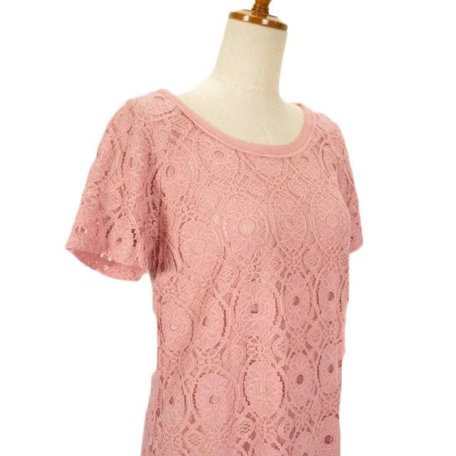 未使用品 マリアーニ MALIANI ワンピース プルオーバー 総レース 半袖  