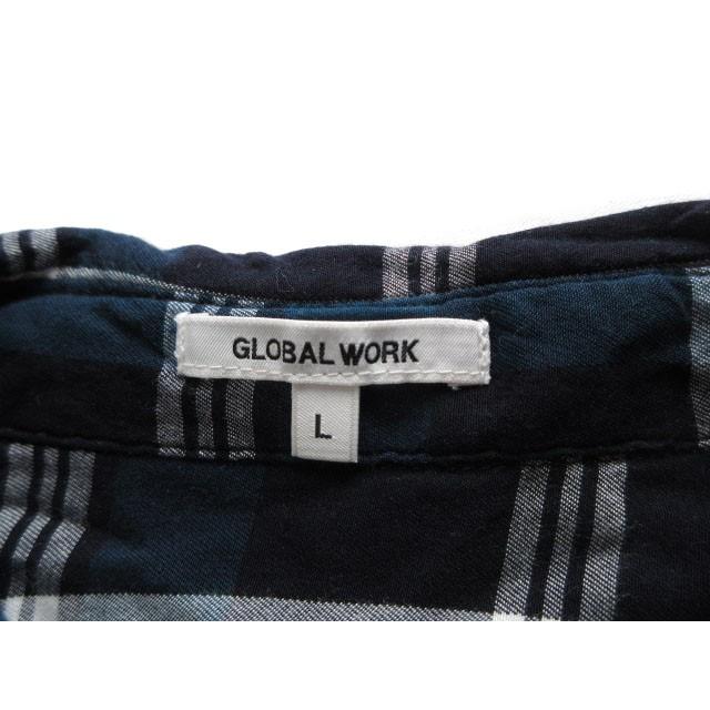 グローバルワーク Global Work ワンピース シャツワンピ チェック 長袖 L 黒 ブラック 緑 グリーン レディース 176 ブランド古着販売のベクトル 通販 Yahoo ショッピング