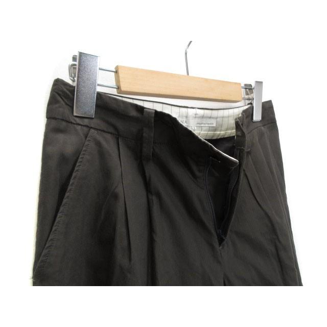 イエナ IENA パンツ テーパード クロップド ハイウエスト 36 茶 カーキ  