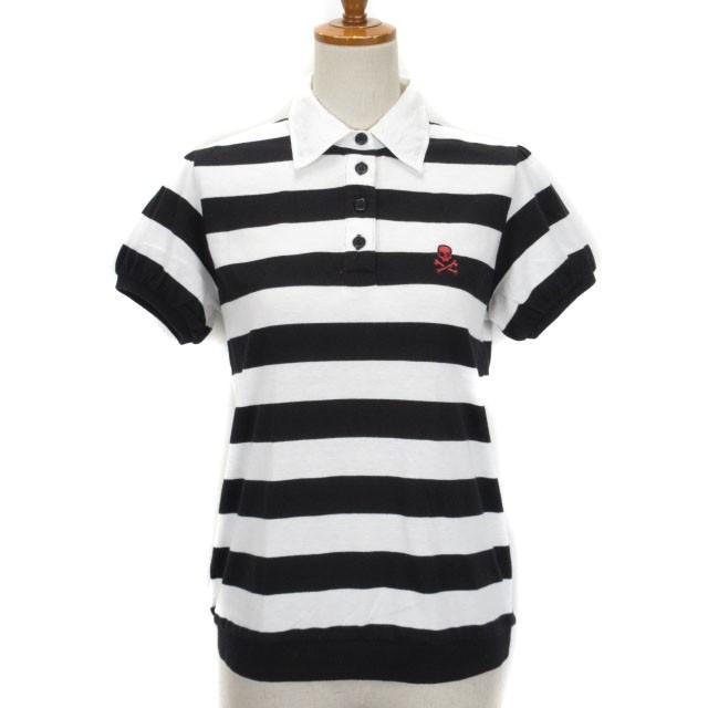 中古 ワールドワイドラブ World Wide Love ポロシャツ ボーダー ドクロ スカル 半袖 1 白 ホワイト 黒 ブラック レディース ベクトル 古着 176 ブランド古着販売のベクトル 通販 Yahoo ショッピング