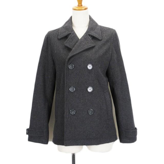 中古 アルシーヴ Archives Pコート ピーコート メルトン ウール M グレー レディース 最新のデザイン