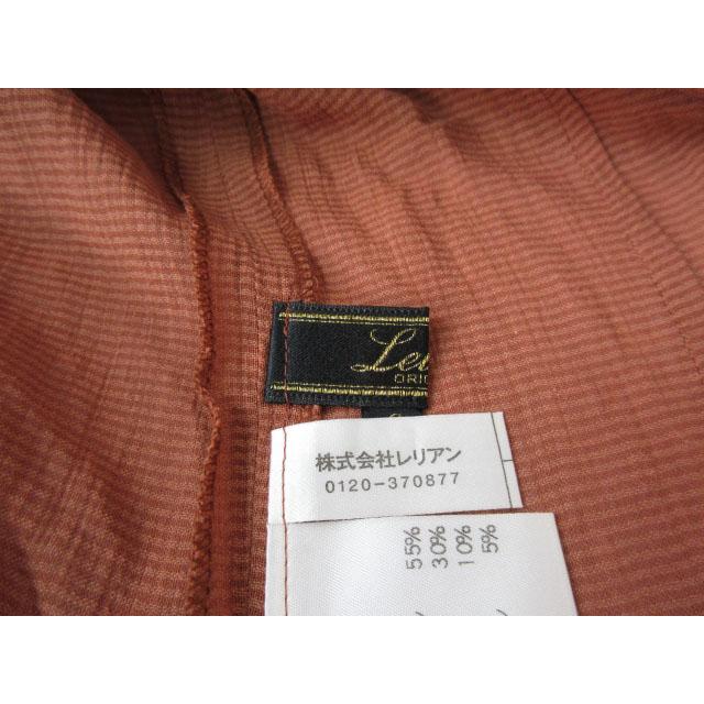 レリアン Leilian シャツ ブラウス オープンカラー 楊柳 半袖 リネン混