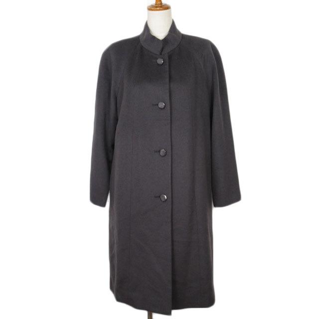 VESTINA 東京スタイル コート ロング スタンドカラー ウール 7 グレー