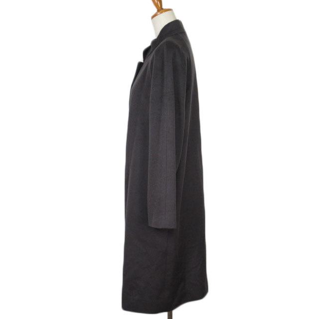 VESTINA 東京スタイル コート ロング スタンドカラー ウール 7 グレー