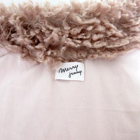 メリージェニー merry jenny もじゃもじゃリボンコート F ピンク