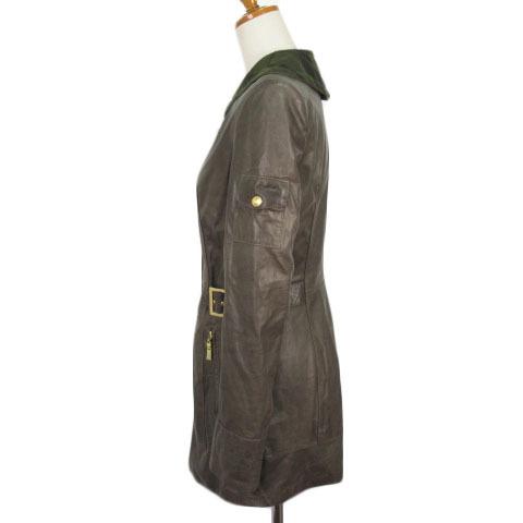 美品　KIRCILAR ラムレザーコート　グレー　本革　大きいサイズ　40 L ラムレザーコート KIRCILAR